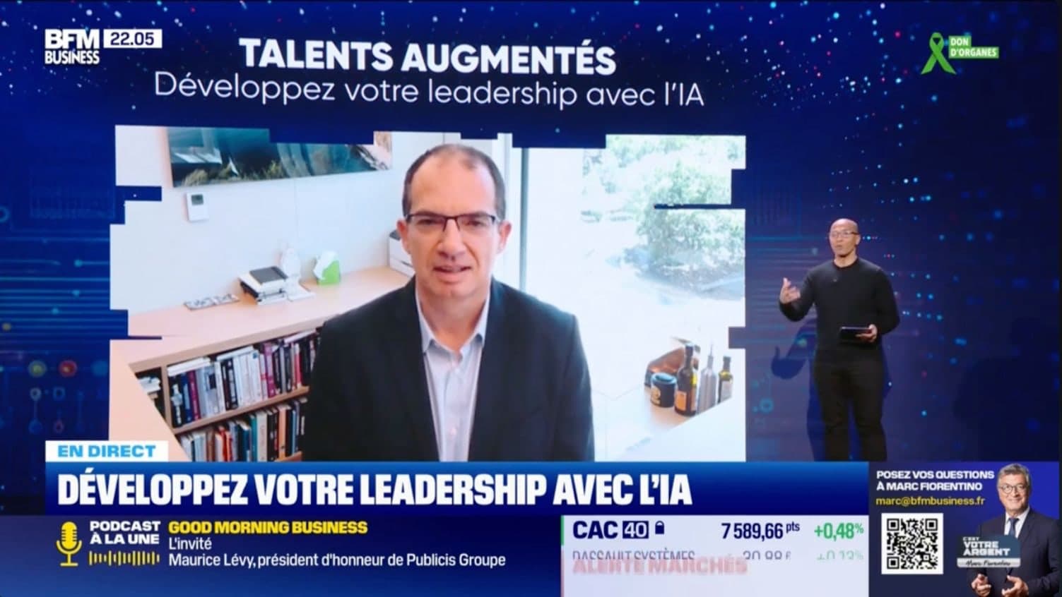 Salime Nassur sur le plateau de Talents Augmentés, sur BFM Business