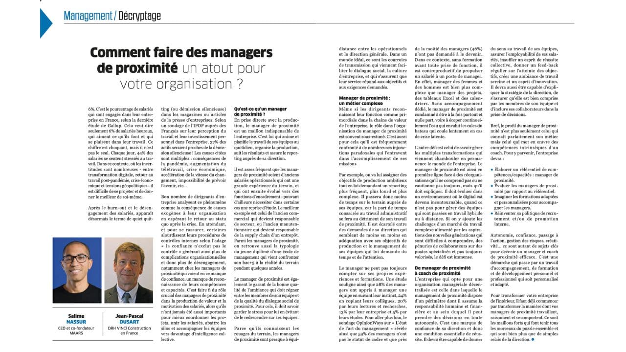 RH&M Magazine · Managers de proximité
