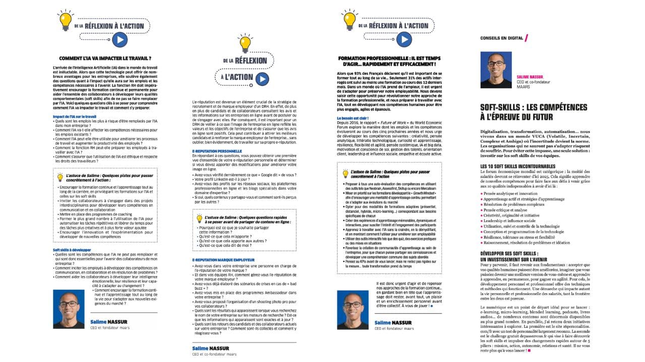 RH&M Magazine · De la réflexion à l'action